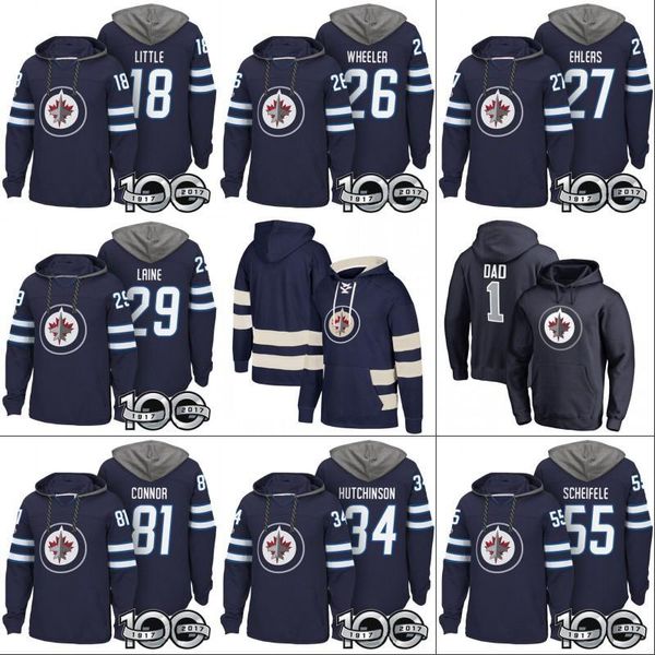 

winnipeg jets hoodies 100th patch 26 blake wheeler 27 nikolaj ehlers 29 patrik laine 55 mark scheifele 81 kyle connor custom hockey jerseys, Black;red