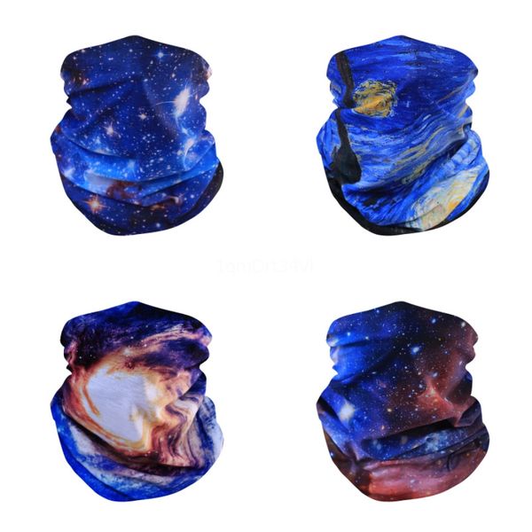 

1pc multi-color magic bandana women men printed anti-uv face mask neck er summer multifunctional scarf cycling accessories#467, Black