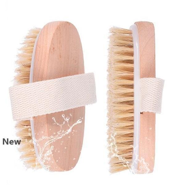 

dry skin body soft natural bristle spa the brush wooden bath shower bristle brush spa body brush without handle cca10915 120pcs