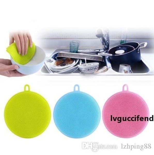 

magic cleaning brushes soft silicone dish bowl pot pan cleaning sponges scouring pads cooking cleaning tool kitchen accessories