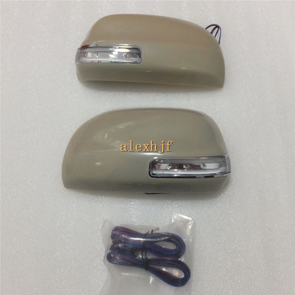 

led rear-view mirror lights with cover; yellow turn signals lights + white drl case for toyota rav4 bb/coo rush (j200g) sienta 2006-2012