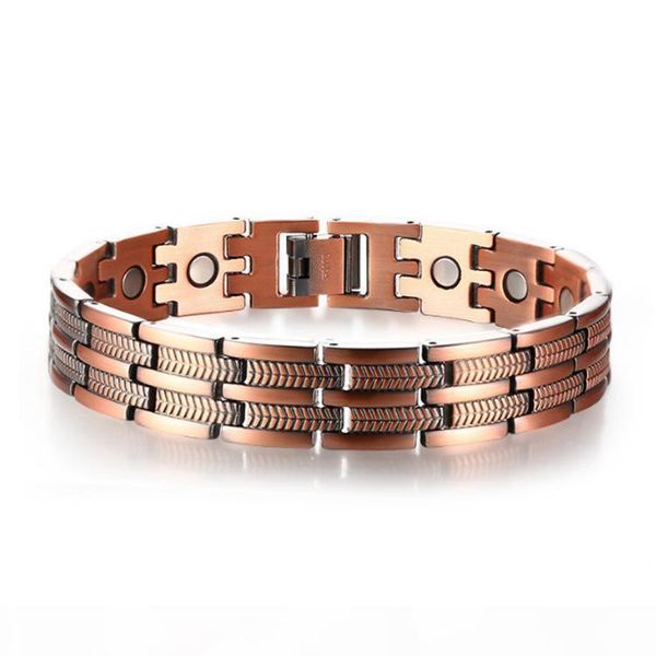 

foreign trade in europe and america jewelry wholesale vintage copper bracelet strong magnetic magnet pure copper bracelet manufacturers, Golden;silver