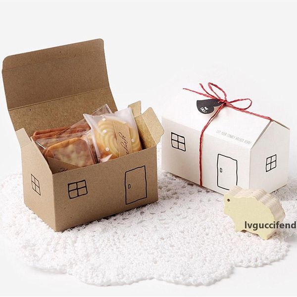 

5 pcs small house gift box boite dragees bonbonniere packaging wedding favor boxes candy cake party nougat present boxes sweets