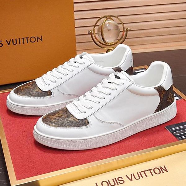 

men casual shoes luxury sneakers chaussures pour hommes casual mens shoes with box zapatos de hombre lace -up men shoes fashion type footwea, Black