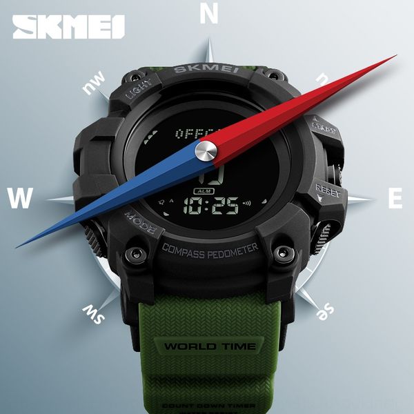 

fashion compasselectronic compass fashion new sports watch outdoor multi-functional waterproof trend compass men's electronic watch, Blue