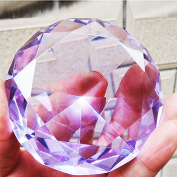 

mixed color shinning crystal diamond paperweight glass figurine feng shui craft home wedding decor ornament gift party souvenir