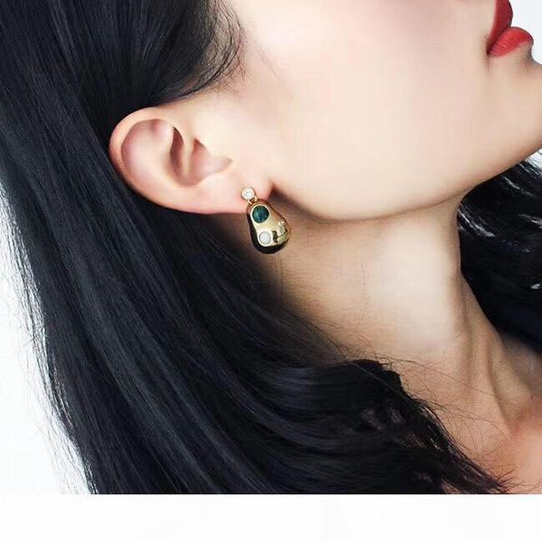 

k designer pendant earring luxury jewelry 925 silver needle pure brass thick 18k gold plating earrings stud earrings for women asymmetr, Golden;silver