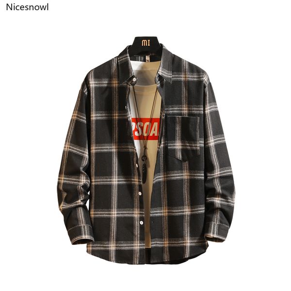 

высокое качество mens business casual с длинными рукавами мужчины button shirt классический полосатый slim fit самец social мужские рубашки, White;black