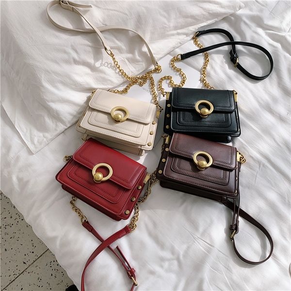 

small pu leather crossbody bags for women 2020 chain shoulder messenger bag ladies travel chain handbags fashion style