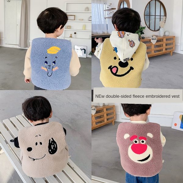 

одежда 2020 теплая одежда детская детская ребенка мальчиков и девочек мультфильма хлопка двухсторонний износ моды теплый жилет dy390, Camo