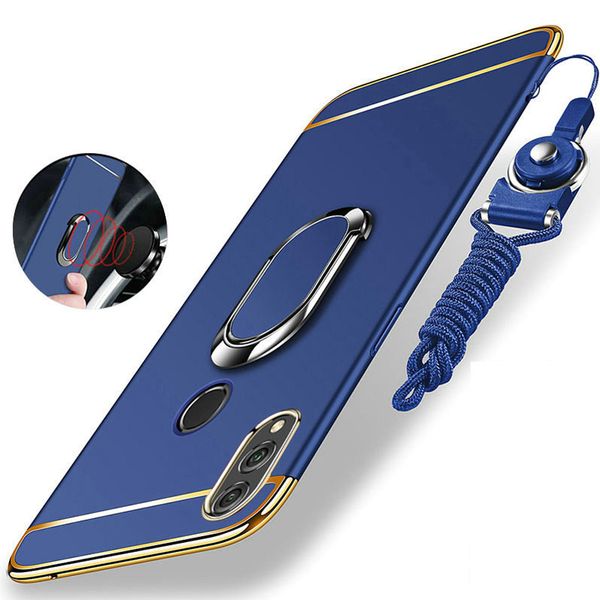 

for xiaomi redmi note 8 pro 7 9 shockproof plating 3in1 cover for redmi 8a 7a 6a k30 k20 pro magnetic ring holder phone case