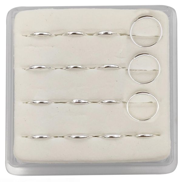 

a 16pcs lot 925 sterling silver nose ring 22 g piercing nose hoop body jewelry