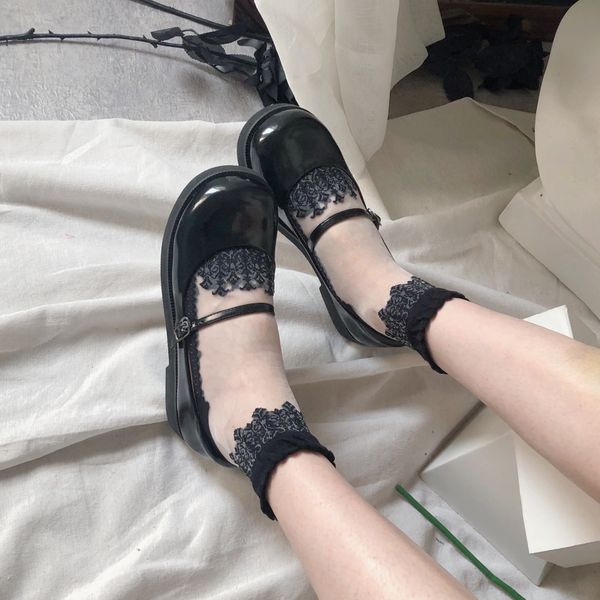 

lace luo lita short fiber glass fiber socks wood ear side shuiii socks of the lace crystal crystal same style, Pink;yellow