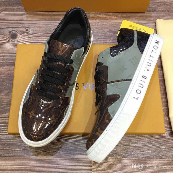 

mens platforms fashion casual sport shoes genuine leather breathable personality printed stripes sport shoes size 38-45 0039, Black