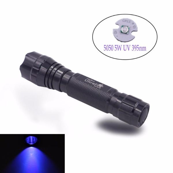 

flashlights torches high power 5w wf-501b xm-l t6 ultraviolet 395nm uv 1-mode smo led , lantern