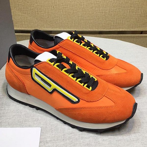 

fashion classic suede and nylon sneakers men 's shoes scarpe da uomo sports plus size lace -up luxury men shoes lightweight vintage sn, Black