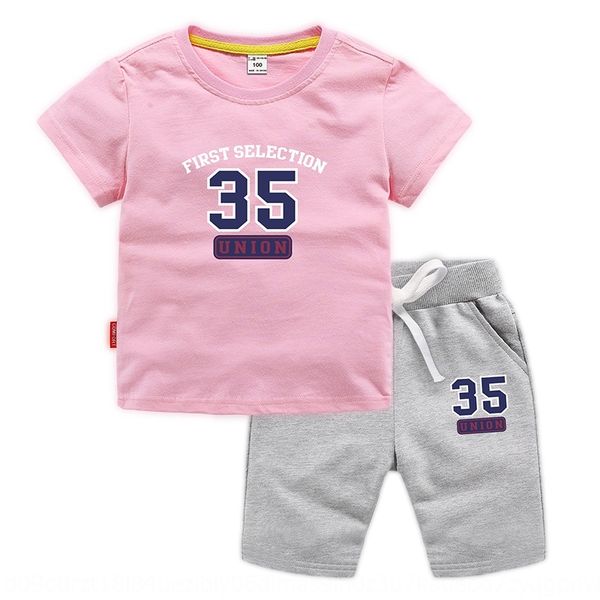 

футболки шорт и детская двухкусочного костюм одежда лето 2020 новых спортивных футболка шорт для детей и девочек костюм