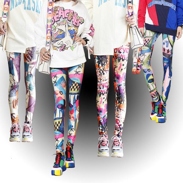 

fashion leggings casual highly elastic mid and colorful pants trousers womans leggings, Black