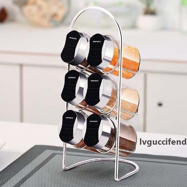 

tchenware glass cruet set creative condiment seasoning box rack 7 sets