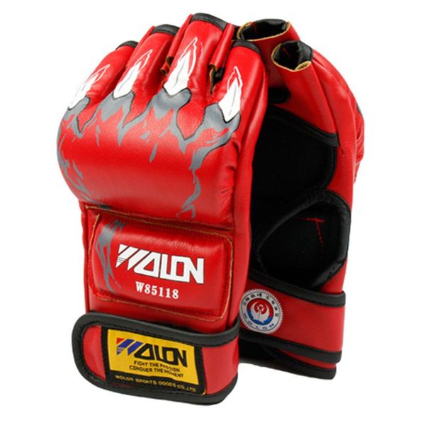 

mma muay thai kick boxing gloves half fingers fighting boxing gloves competition training gloves guantes de boxeo fitness supplies gear