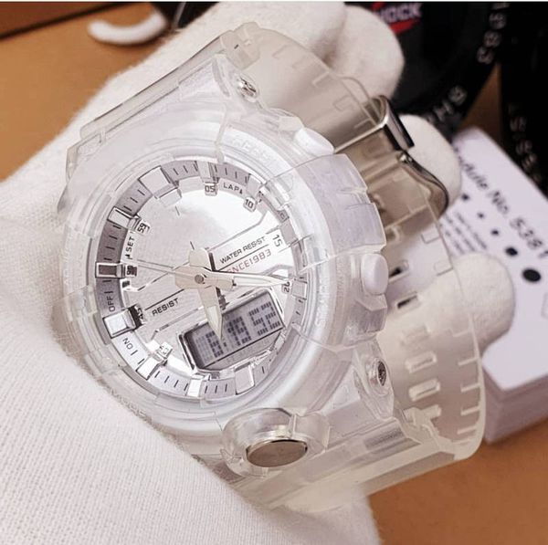 

2020trending wholesale mens watches new limited wristwatch relojes de lujo para hombre multifunction led digital analog display gift, Slivery;brown