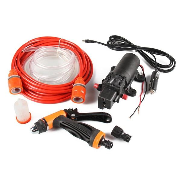 

12v portable 100w 160psi high pressure self-priming electric car wash washer washing machine cigarette lighter with water pump