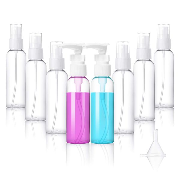 

100pcs portable small transparent plastic empty spray bottle refillable bottles 10ml 30ml 50ml 60ml 100ml
