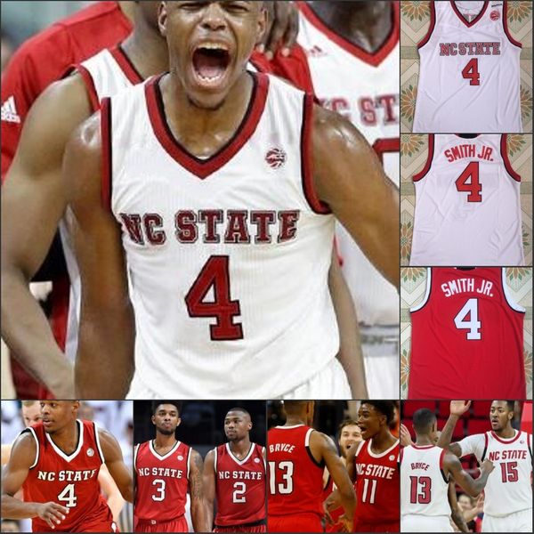 

custom nc state wolfpack ncaa college basketball stitched jerseys dennis smith jr.dj funderburk jericole hellems eric lockett, Black