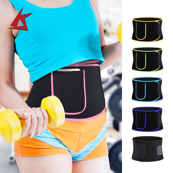 

waist-tied fluffy cloth pocket waistband waist-tied perspiration exercise fitness fitness exercise elastic belly-tight, Black;gray