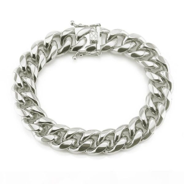 

europe and america iced out man guban bracelet hip hop gold chain for man jewelry new mens bracelets alloy high grade jewelry wholesale, Black