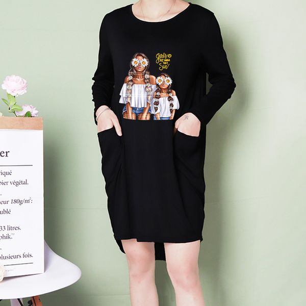

Designer Women's DIY Dresses Summer Autumn Fashion Printed Casual Dress Women's Loose T-shirt Women Brief Skirt Asian Size S-5XL A806