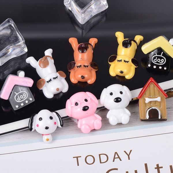 

resin dog animal accessories hair accessories handmade diy refrigerator sticker material cream mobile phone shell diy material, Silver