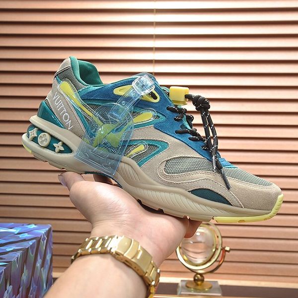 

2020 l17 fashion trend designer mens shoes leather mesh breathable comfortable outdoor shoes lace-up casual hiker shoes mens sneakers, Black