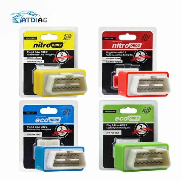 

15% fuel save ecoobd2 chip tuning box eco obd2 benzine petrol gasoline cars plug & drive device obdii diagnostic tool retail box