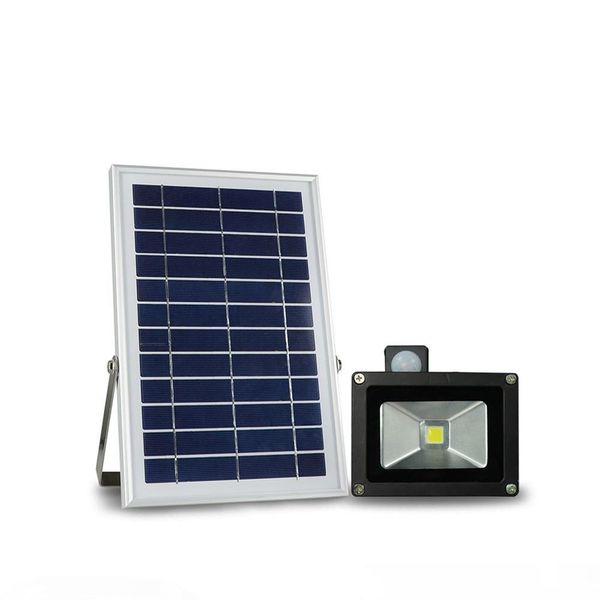 

6pcs ip65 waterproof 6v*6w solar panel energy saving environmental 1000lm 10w motion sensor solar led floodlight spotlight light lamp