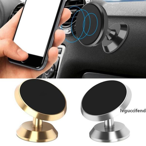 

360 degree aluminum alloy air vent strong magnetic holder car mount dashboard mount 360 degree rotation stand phone holder phone bracket