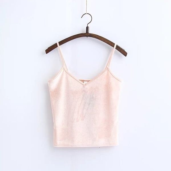 

new slim thin velvet women short tank camisole summer fashion casual ladies vest camis female blusa cropped, White