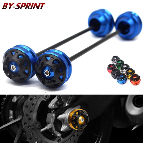 

for mt-09 fz-09 mt09 fz09 2013-2020 motorcycle cnc front rear axle fork wheel protector crash sliders cap pad falling protection