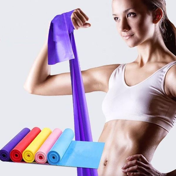 

sports fitness accessories elastic yoga pilates stretch resistance 1.5m long exercise fitness band belt resistance bands