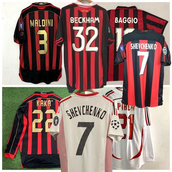 

retro classic 1991 92 93 94 96 97 98 99 2000 01 02 03 04 2006 2007 milan soccer jerseys pirlo maldini kaka ac 09/10 retro football shirt, Black;yellow