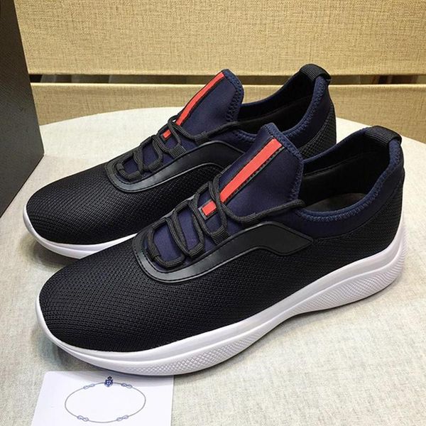 

fashion mesh and neoprene sneakers mens shoes outdoor walking lightweight vintage shoes lace -up casual men sports shoes herren sportschuhe, Black
