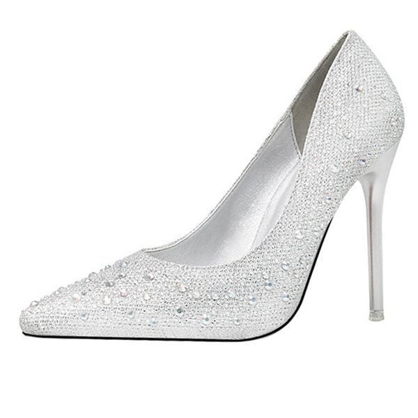 

shallow mouth wedding party pumps wearing thin high heels women's shoes stockings design high-heeled shallow shoes for ladies, Black