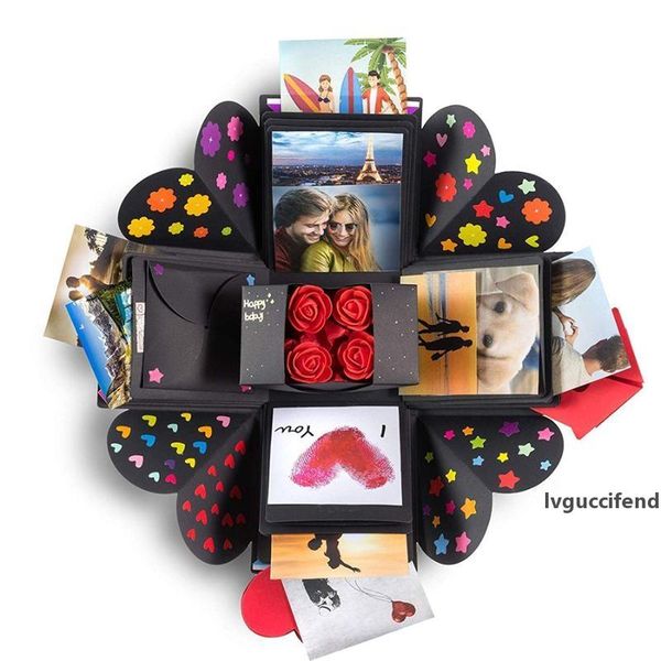 

square diy surprise love explosion box gift explosion for anniversary scrapbook diy p birthday valentine s day gift