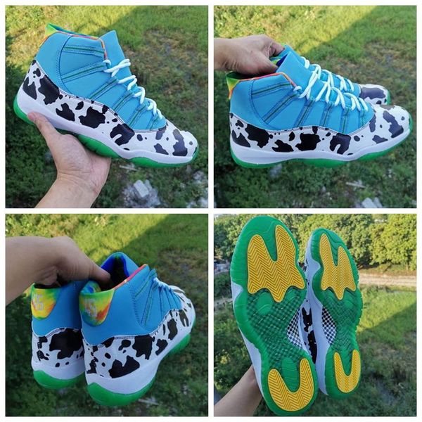 

25th anniversary jumpman 11 11s cow ice cream men basketball shoes pulse-black-universit devil 2020 designer brand mens sports sneakers 7-13