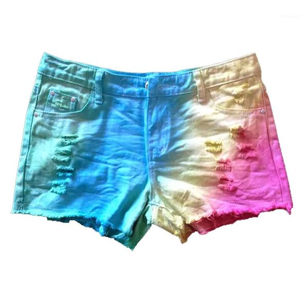 

waist tie dyed regular shorts women loose contrast color shorts womens designer jeans shorts with pockets mid, White;black