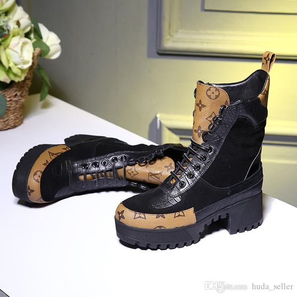 

2020 laureate platform desert boot womens shoes outdoor walking vintage women boots fashion classic lace -up casual women shoes fast deliver