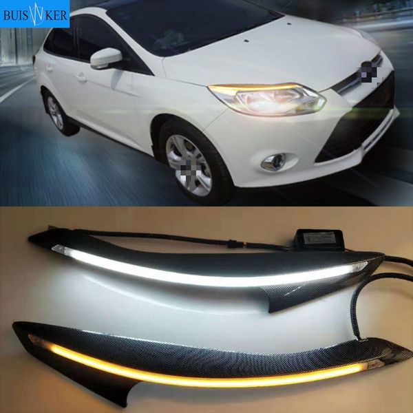 

2pcs for focus 3 3 2012 2013 2014 2020 car headlight eyebrow decoration turn signal drl led daytime running light