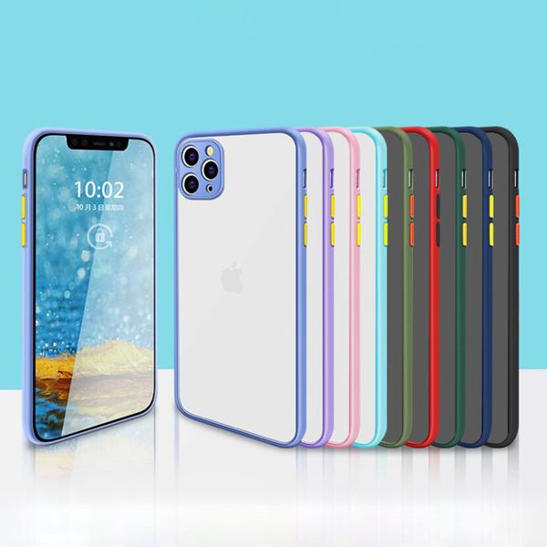 

camera lens protection clear matte hybrid pc tpu armor case for iphone 11 pro max x xs xr 8 7 6 6s plus se 2020 huawei p30 p40 pro nova 6 7