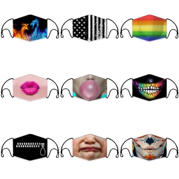 

3d leopard печать маска камуфляж женщина маска hip hop trendy half face mask рот гулянка маска 5 цветов # 104