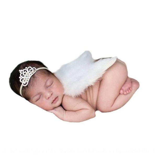 

fk42 crown head angel feather wings hair band prop hair band baby pgraphy props clothing sale, Slivery;white